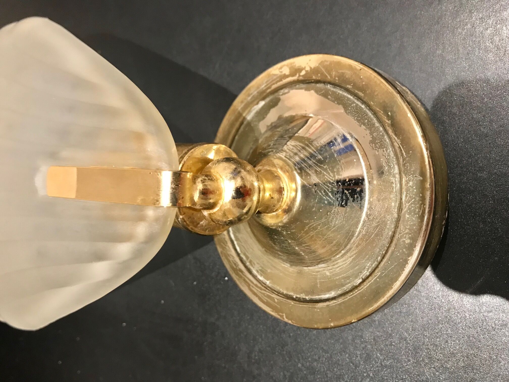 Glass shell wall lamp