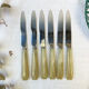 6 bakelite knives vintage oven "bagouin l'enclume"