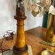 Vintage wooden marine lighthouse lamp