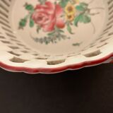 Fruit basket in fine polychrome earthenware KG Lunéville, 1900