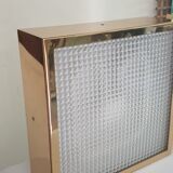 Pair of gold square wall light