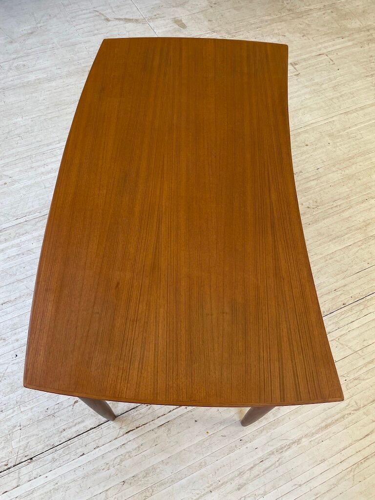 Scandinavian "boomerang" two-sided teak desk Midtjydsk Mobelfabrilk