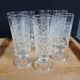 7 vintage glass flutes