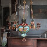 Antique bronze Napoleon III pendant light, 19th century ceiling lamp