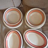 Ensemble de 6 plats de forme vintage