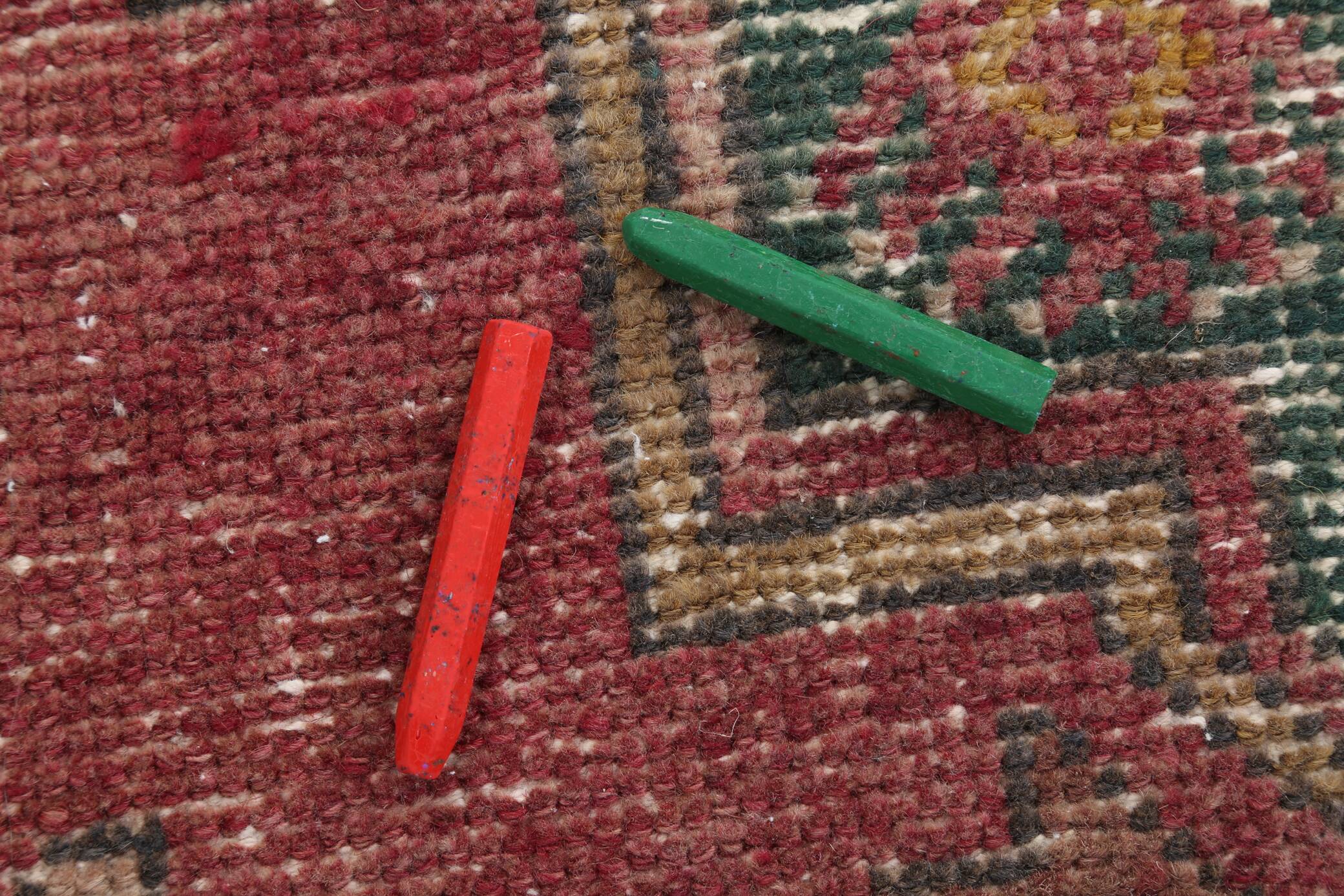 4x9 Shades Of Red & Green Oriental Turkish Vintage Rug, 134x284Cm