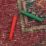 4x9 Shades Of Red & Green Oriental Turkish Vintage Rug, 134x284Cm