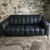Canapé en cuir bleu