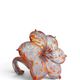 Pair of flower candle holders handmade in Italy.