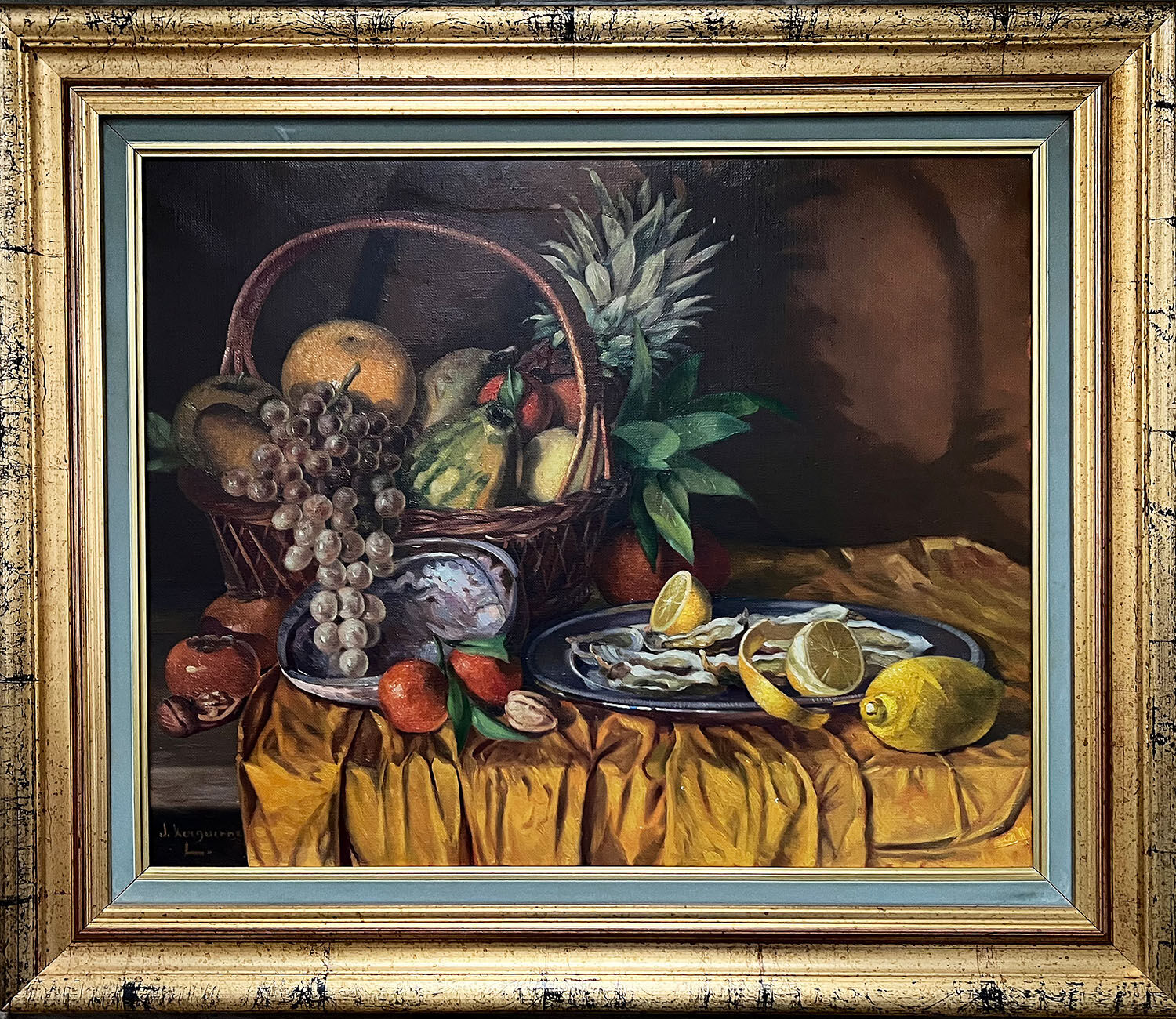 Still life with land and sea fruits.  HST