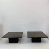 Table basse en granit années 1980