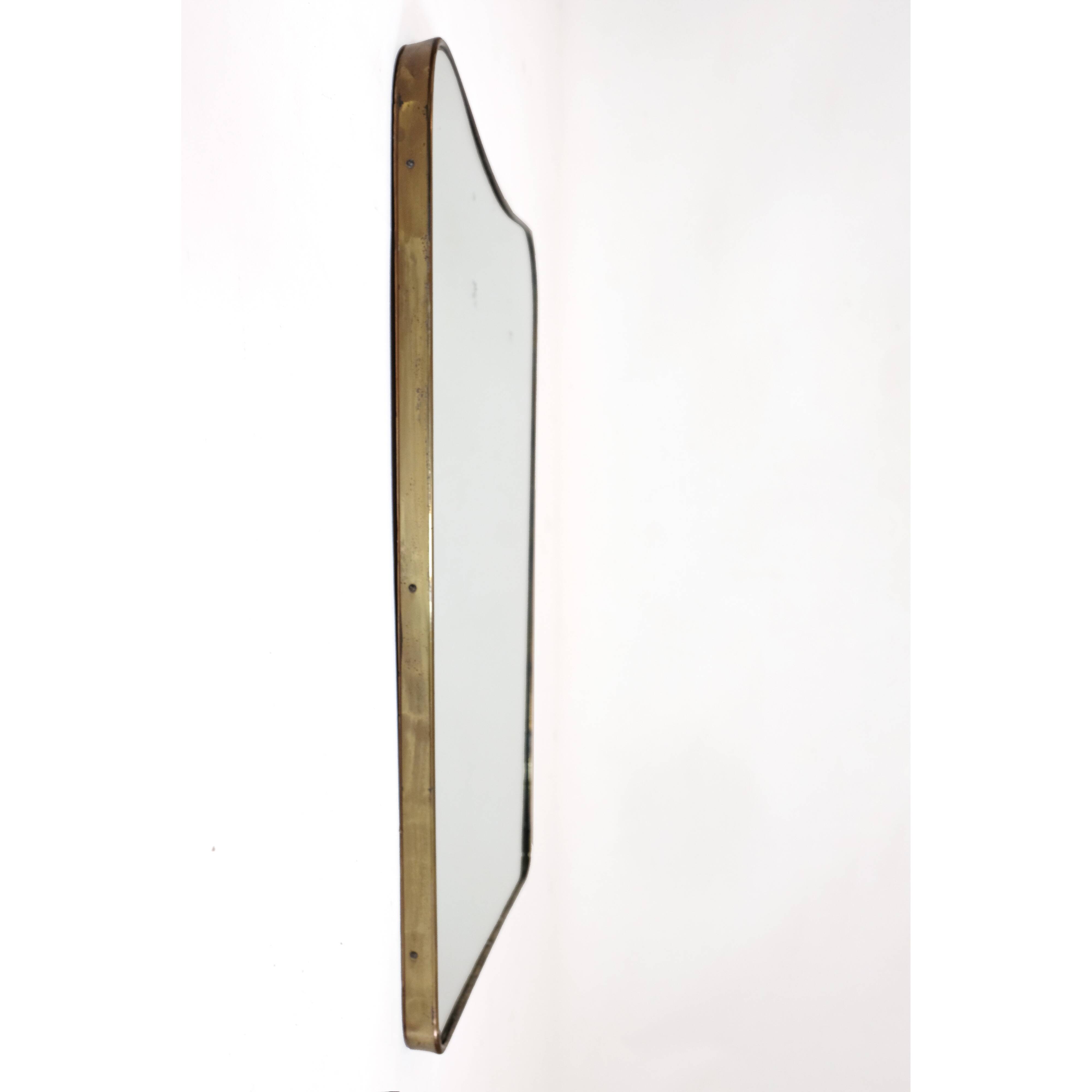 Large Italian mirror from the 50s, 71x57 cm.