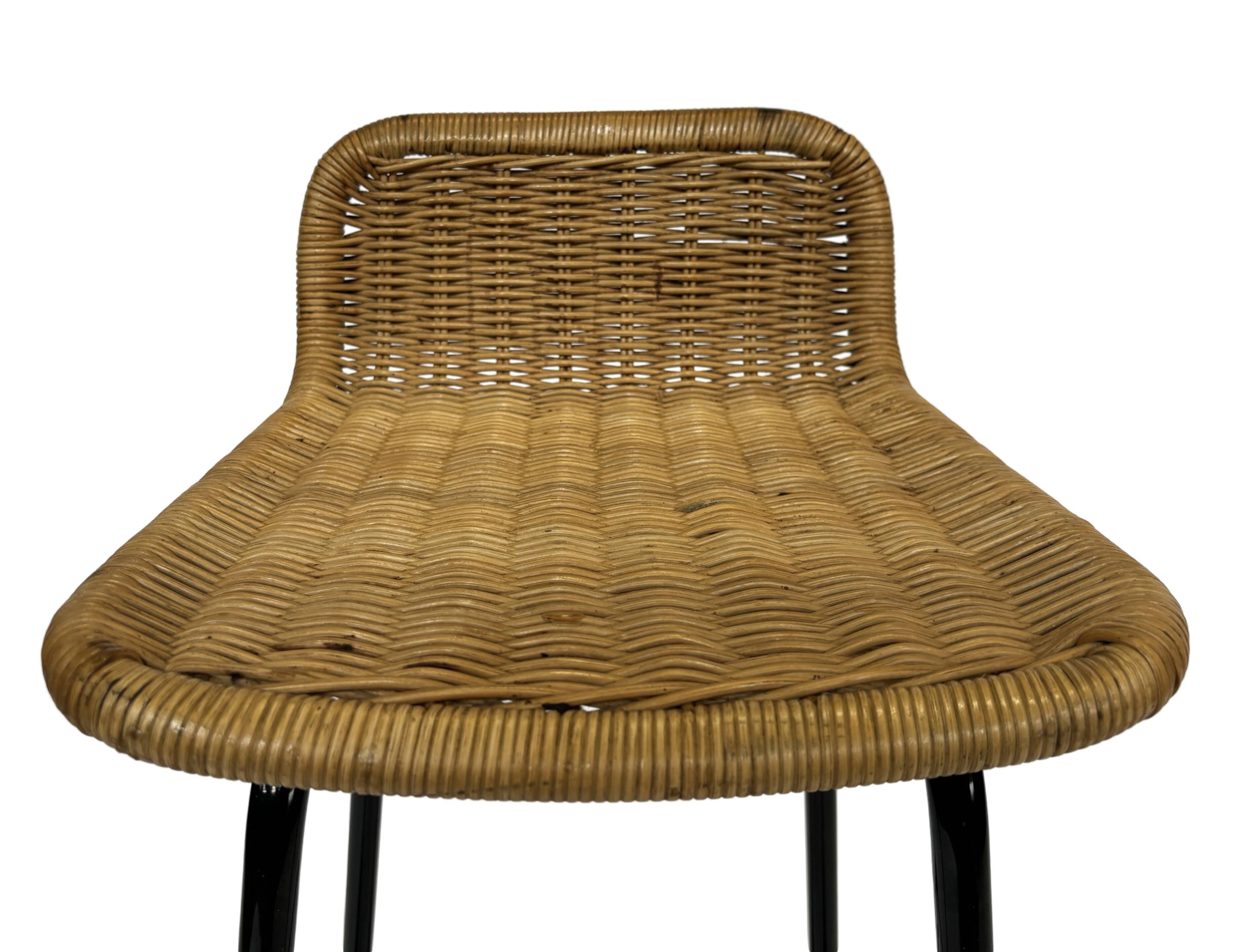 Tabouret de bar vintage Dirk van Sliedregt Rohe Noordwolde 1960 Pays-Bas