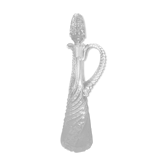 Carafe cristal et bouchon taillée et ciselée gros travail ancien