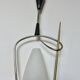 Arlus chandelier/pendant light, opaline glass and brass, 1950s or 60s, vintage