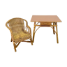 Rattan child desk and Chair