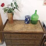 Wooden & canning chest of drawers