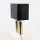 Large Belgian Table Lamp in mirror glass and Brass 1970s