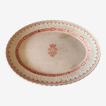 Serving dish Minton motif Cances - Antique ceramics - Iron earth