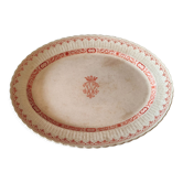 Plat de service Minton motif Cances - Céramique antique - Terre de fer