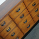German apothecary cabinet in oak, mid-twentieth century