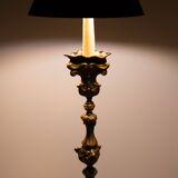 Stunning Antique Pewter Rococo Candlestick floor lamp Italy