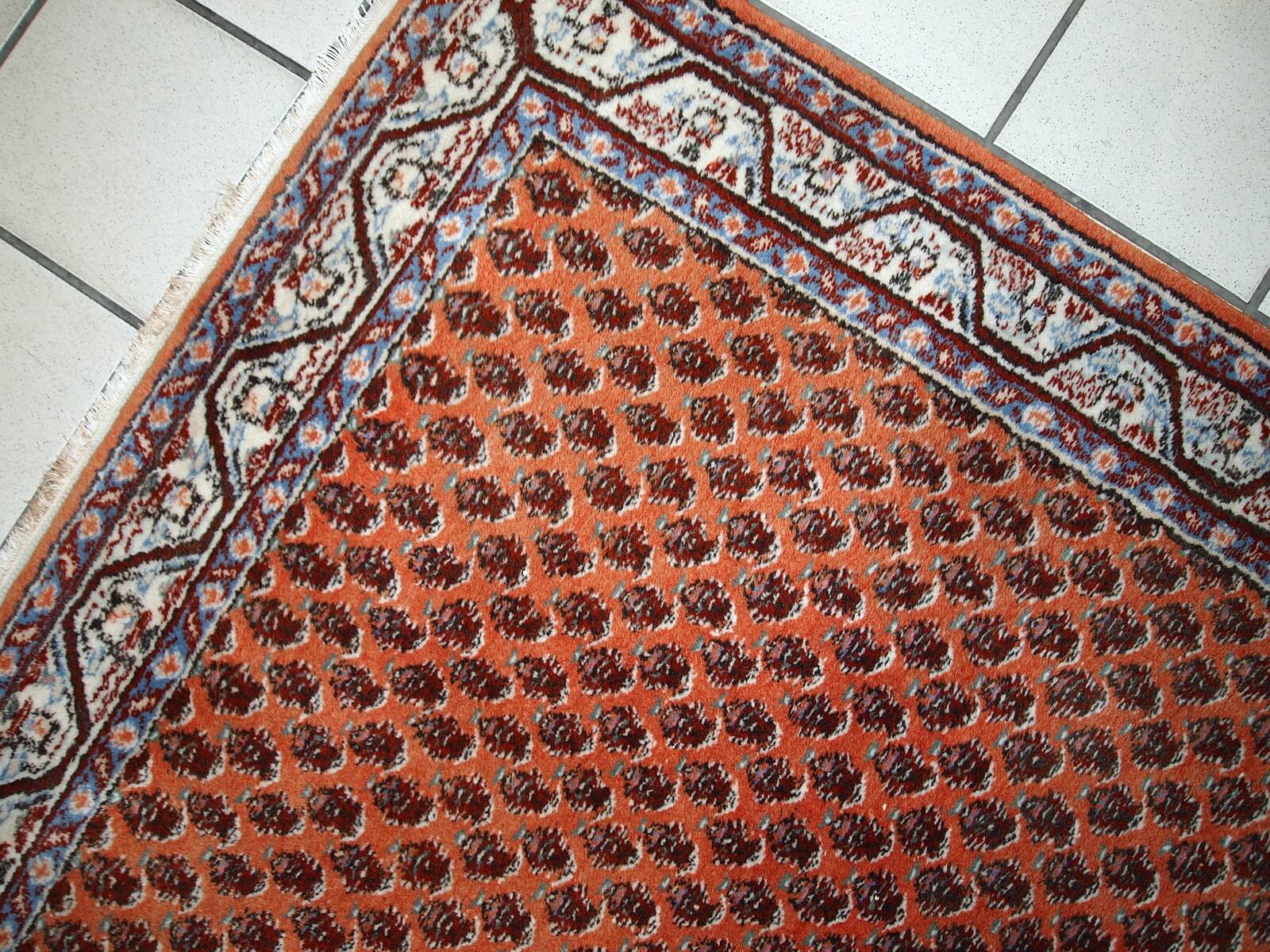 Tapis Vintage Indo-Seraband en Laine, Années 1980, Design Traditionnel