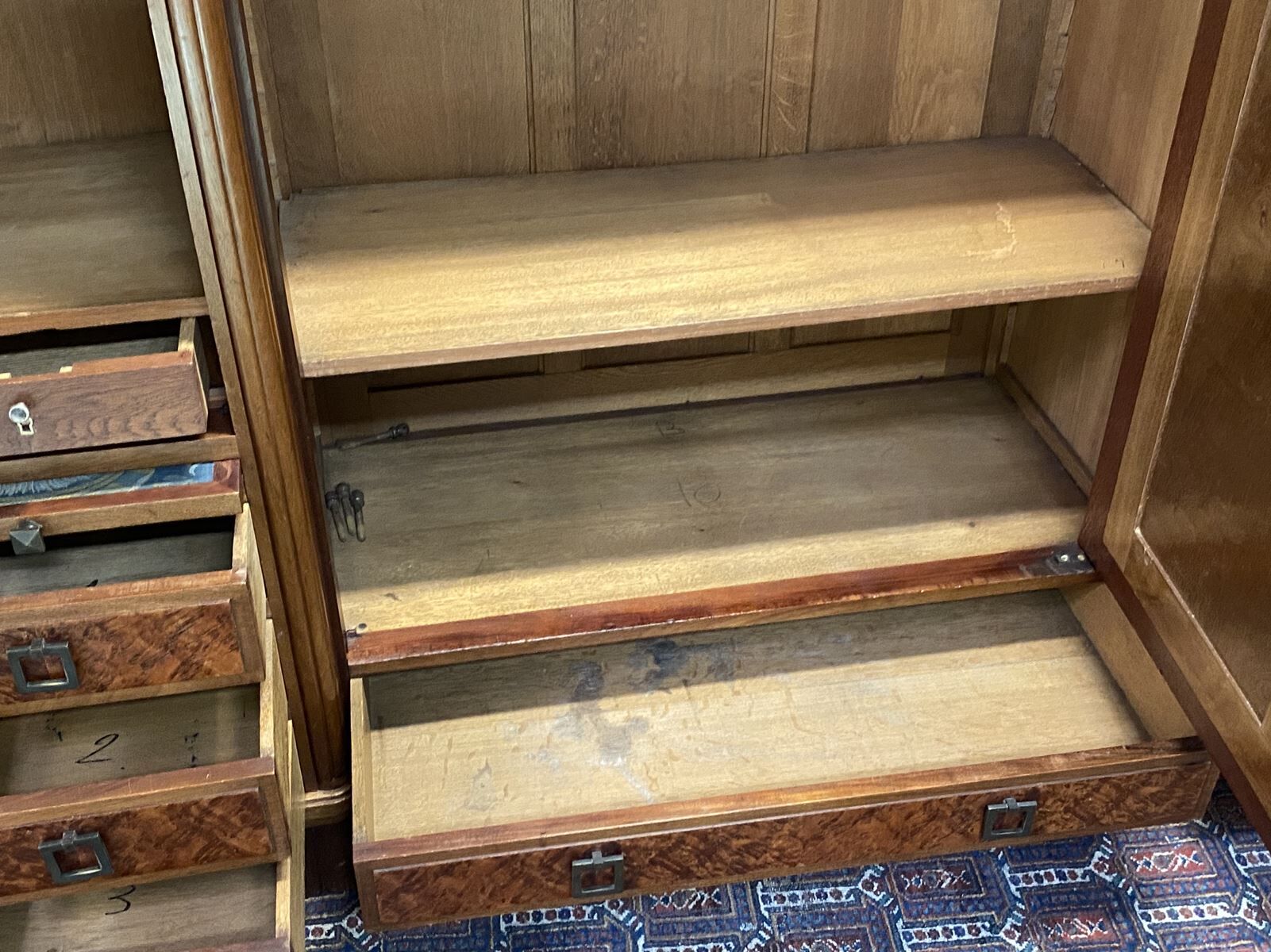 Dressing art deco walnut wardrobe