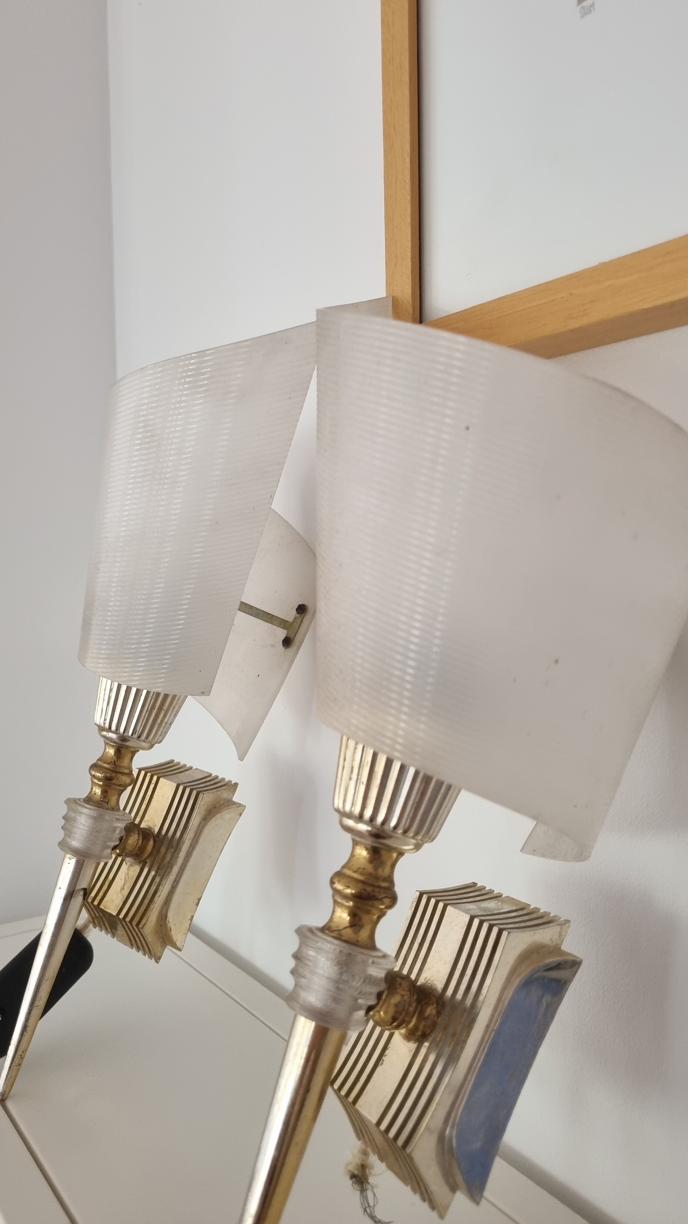 Paire appliques persplex vintage