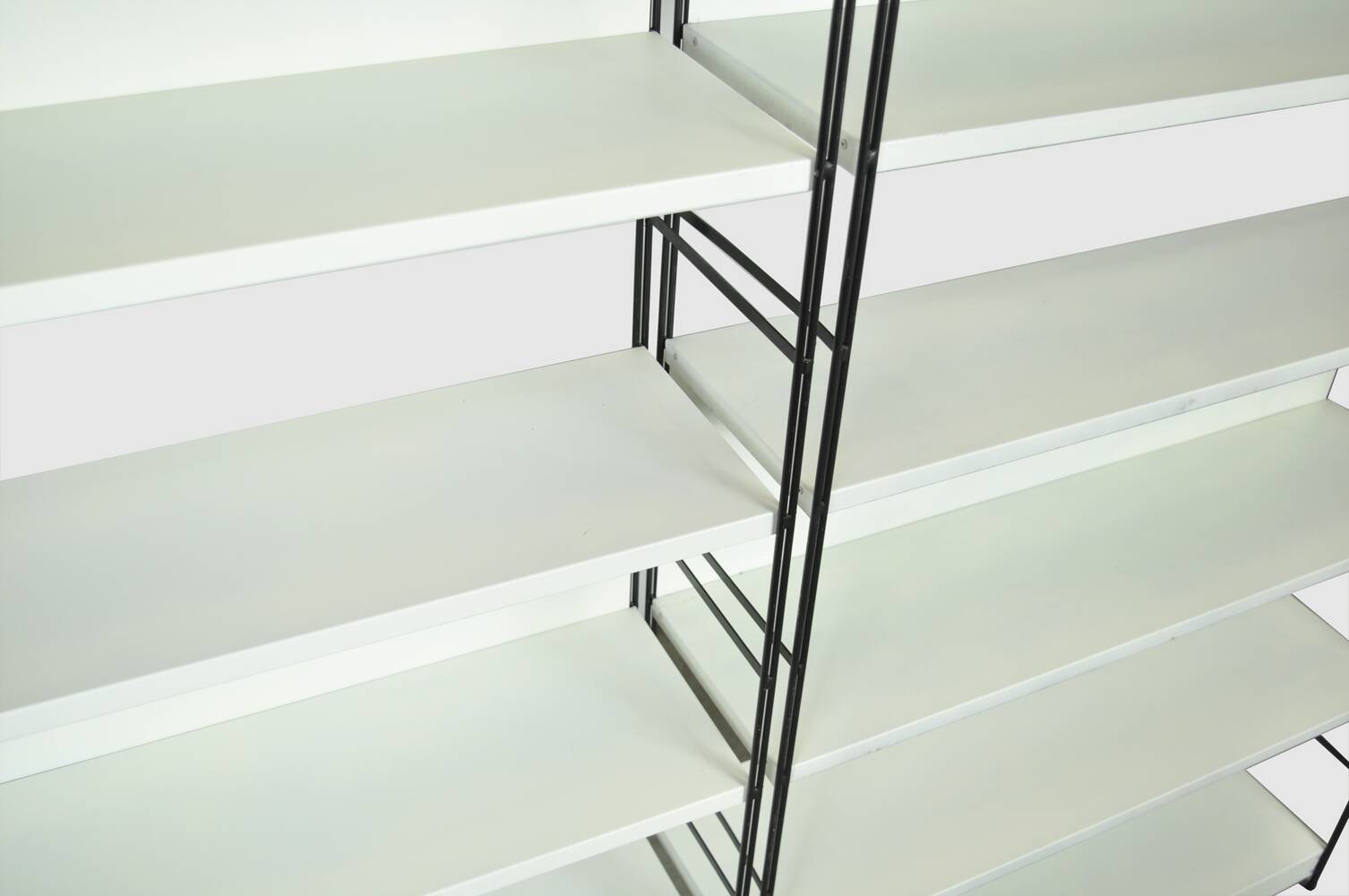 Industrial metal roomdivider / bookcases / bookshelves, 1960s Netherlands