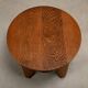 Table d'appoint Art Déco et Arts & Crafts néerlandaise en chêne massif, années 1930.
