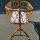 Cradle cot rattan bamboo vintage