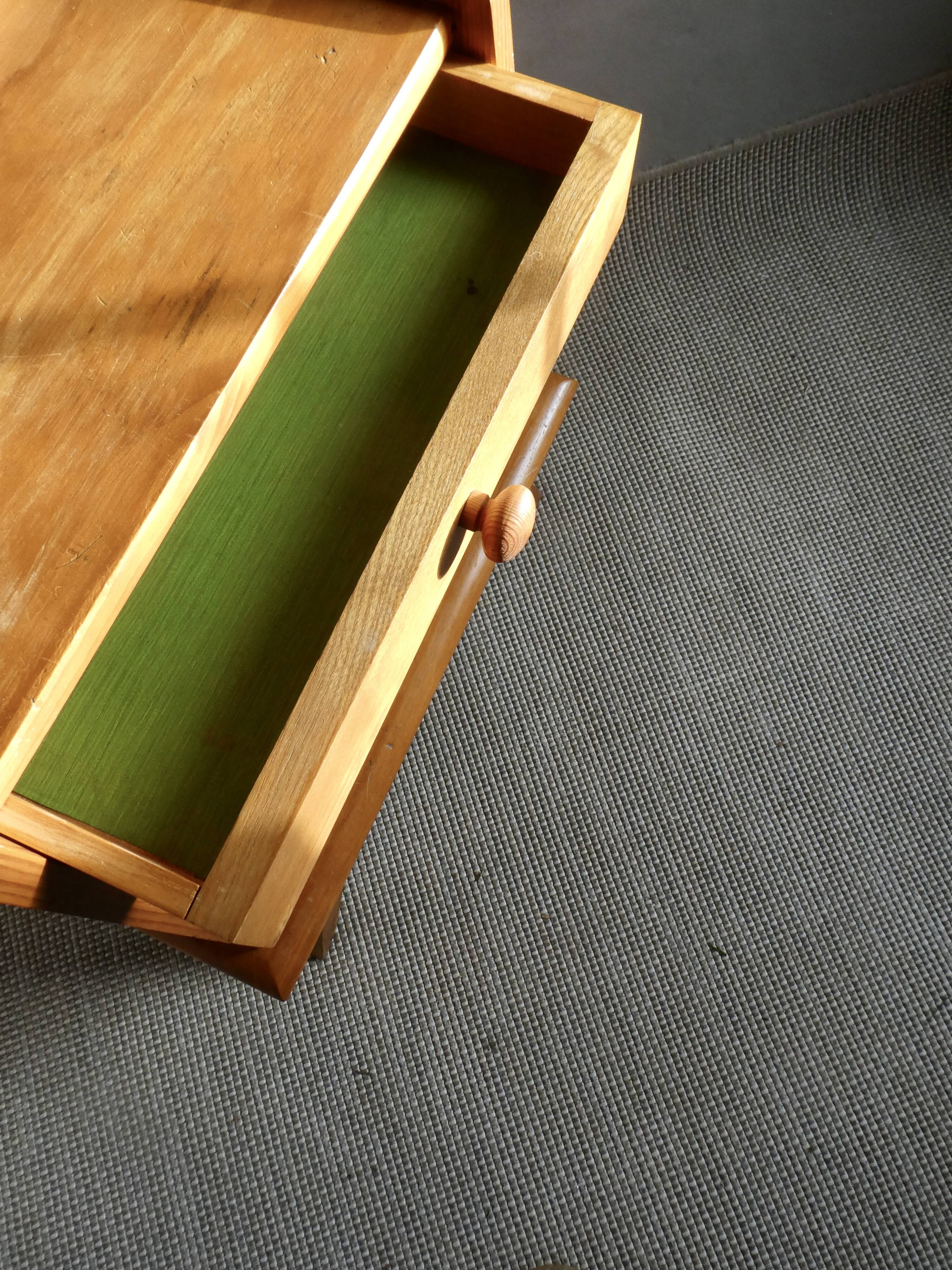 Light wooden bedside table from the 50s