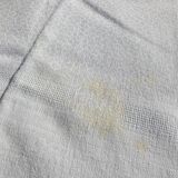 Monogrammed damask ivory tablecloth 160x145