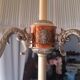 Vintage bronze lampshade floor lamp