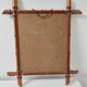 bamboo mirror, vintage, 41 by 48cm