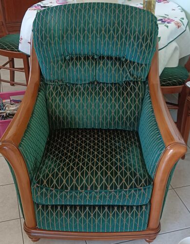 Canape et 2 fauteuils de style Louis Philippe merisier massif