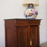 Vase-shaped table lamp with hand-embroidered lampshade, China, 1950