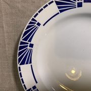 6 assiettes plates modèle dombasles sarreguemines france art déco