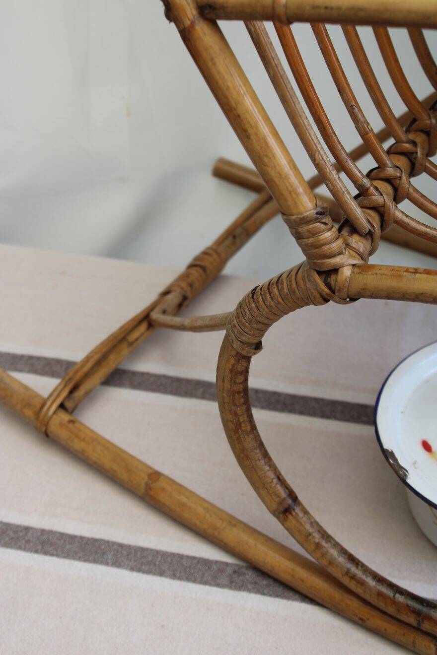 Chaise enfant en rotin