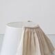 Spanish Revival Table Lamp in Green Ivory Crackle Ceramic, New Linen Shade