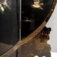 Chinese export black lacquer and mother-of-pearl folding screen, mid-20th century