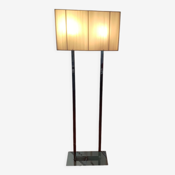 Axolight floor lamp in chrome and silk threads