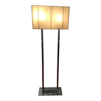 Axolight floor lamp in chrome and silk threads