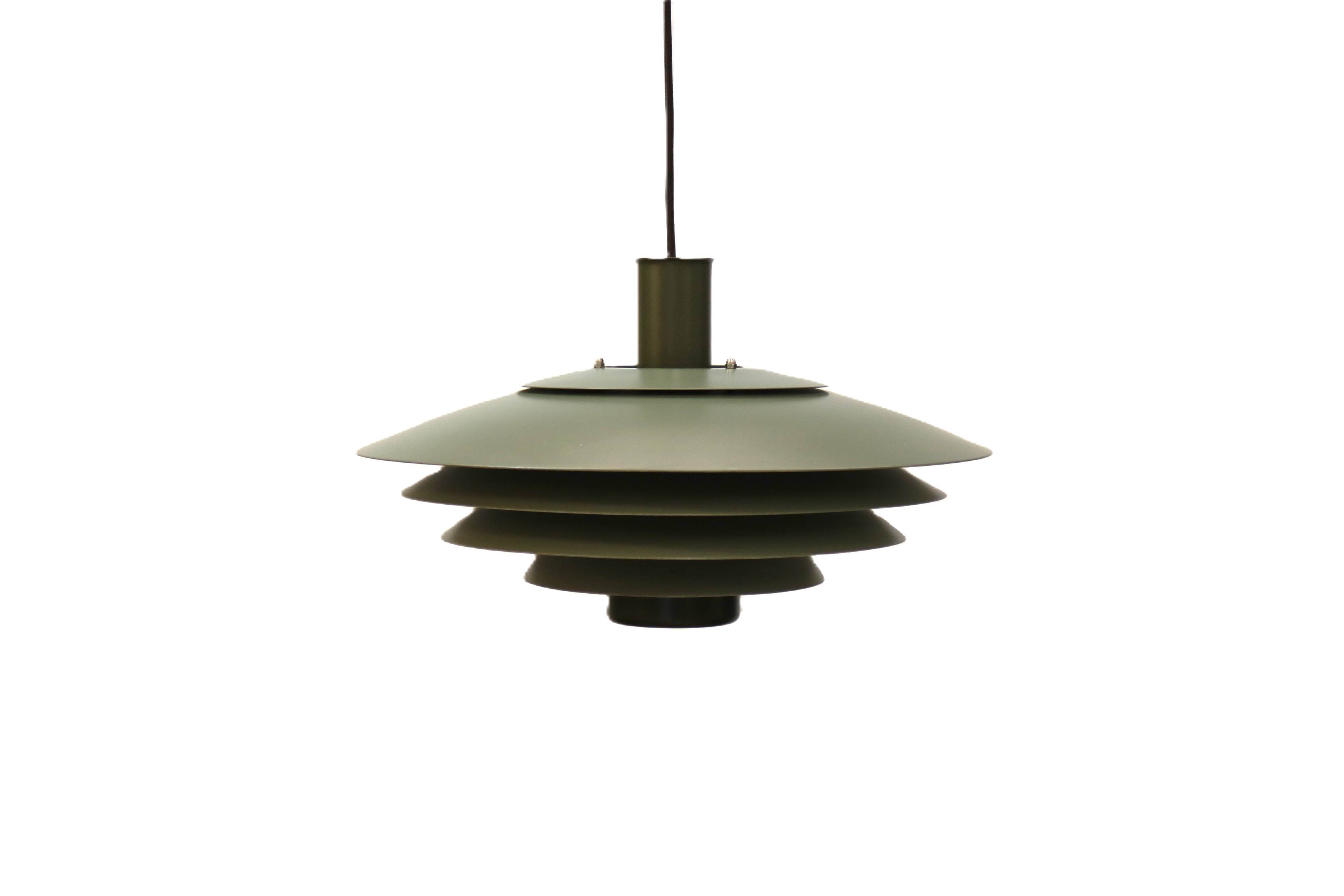 Unique green-coloured Nordic pendant lamp by Form Light model 52610, Denmark.