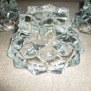 Paire de 2 bougeoirs en cristal