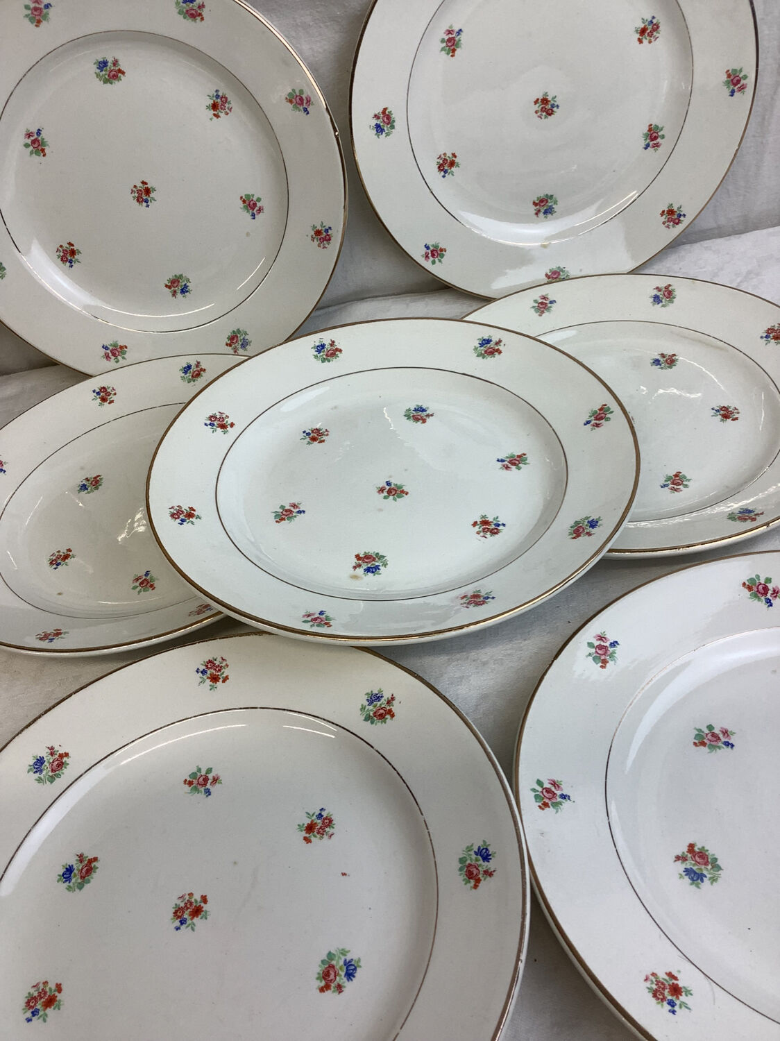 Vintage flat plates made in France Digoin