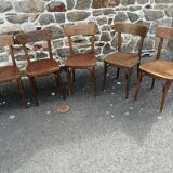 Set of 5 antique Thonet chairs