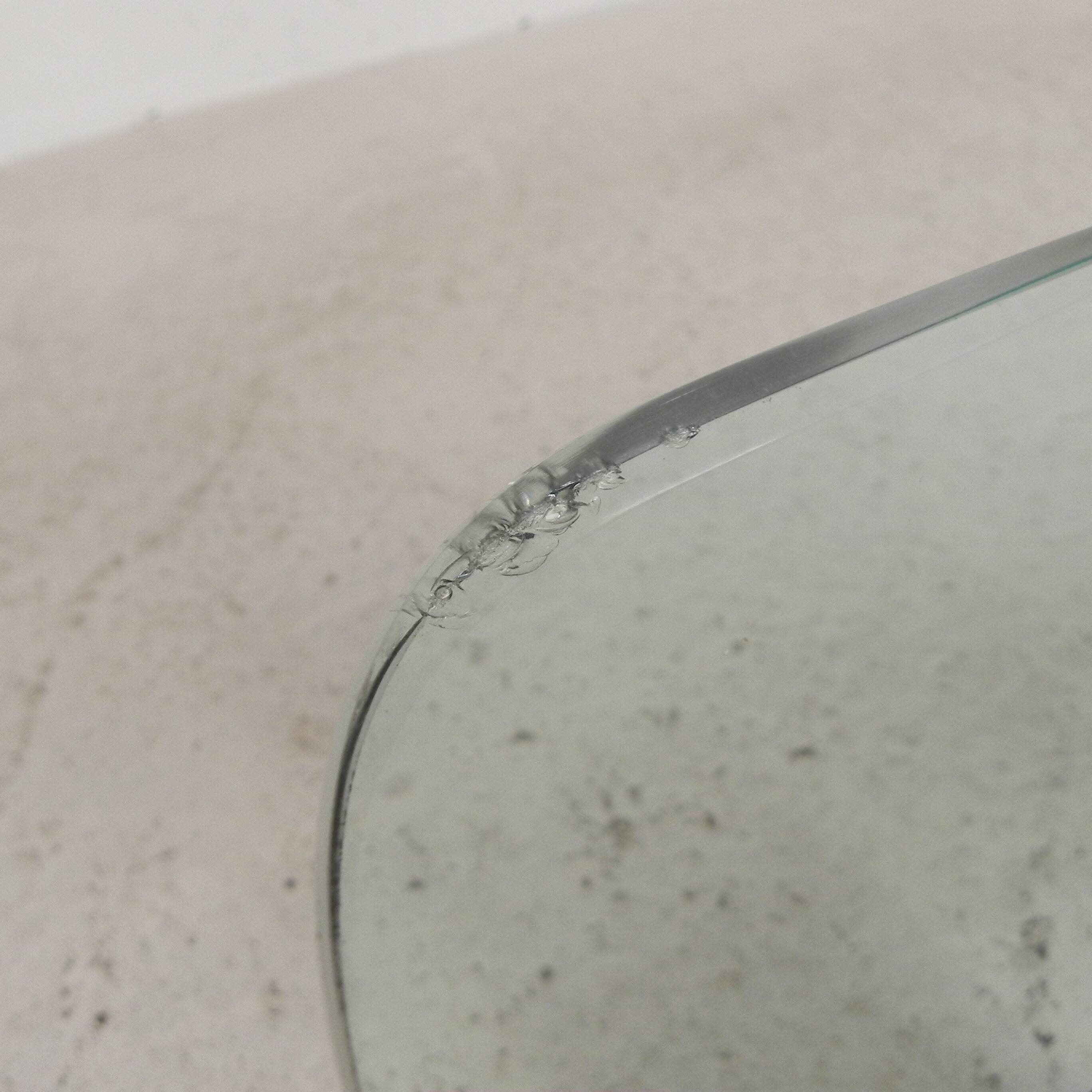 Vintage coffee table with organic black wooden base, 1970s