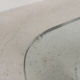 Vintage coffee table with organic black wooden base, 1970s